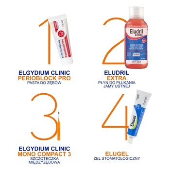 Elgydium Clinic Mono Compact 3, szczoteczka międzyzębowa, 4 szt.