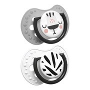 Canpol Lovi Salt&Pepper, smoczek uspokajający silikonowy, dynamiczny 3-6 m, 2 szt.