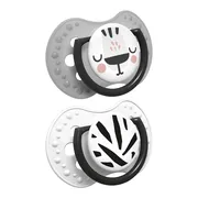 Canpol Lovi Salt&Pepper, smoczek uspokajający silikonowy, dynamiczny 3-6 m, 2 szt.