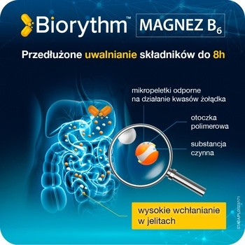 Biorythm Magnez B6, kapsułki o przedłużonym uwalnianiu, 30 szt.