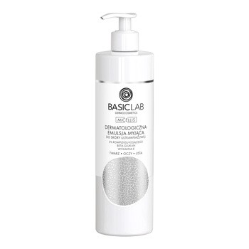 BasicLab Micellis, dermatologiczna emulsja myjąca do skóry ultrawrażliwej, 300 ml