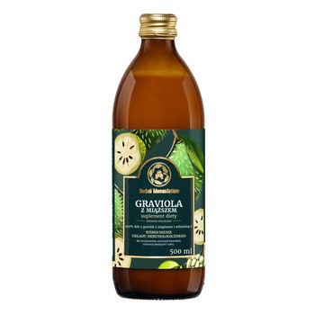 Herbal Monasterium Graviola z miąższem, sok, 500 ml