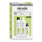 Nioxin System 2, zestaw wzmacniający włosy naturalne, z postępującym przerzedzeniem, szampon 150 ml + odżywka 150 ml + serum 40 ml