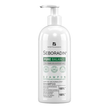 Seboradin Pure Balance, oczyszczająco-normalizujący szampon do włosów, 400 ml
