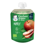Gerber Organic, Deserek Jabłko, tubka, 4 m+, 80 g