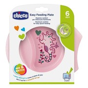 Chicco, Talerz do karmienia, różowy, 6 m+, 1 szt.