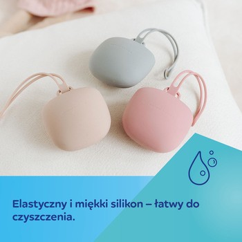 Canpol babies, silikonowe etui na smoczki, różowe, 1 szt.