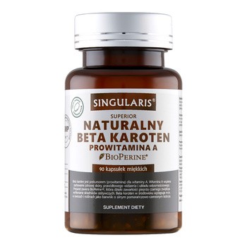 Singularis Naturalny Beta Karoten, Prowitamina A, kapsułki miękkie, 90 szt.