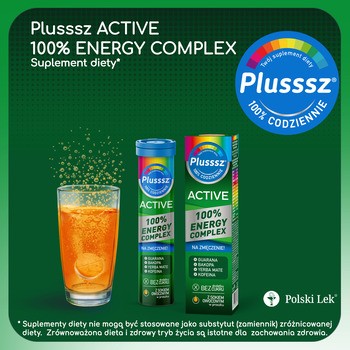 Plusssz Active 100% Energy Complex, tabletki musujące, 20 szt.