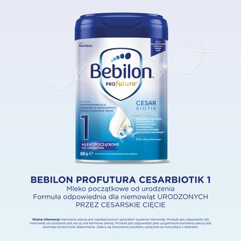 Bebilon Profutura CESARBIOTIK 1, mleko początkowe od urodzenia, proszek, 800 g
