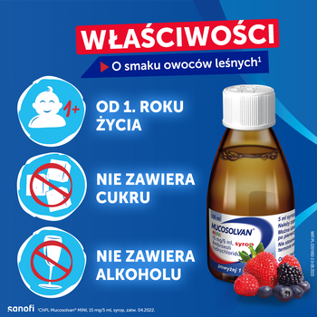 Mucosolvan Mini, 15 mg/5 ml, syrop, 100 ml