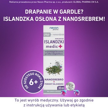Islandzki medic+ z nanosrebrem, spray, 30 ml