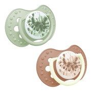 Canpol Lovi, smoczek uspokajający silikonowy dynamiczny, 6-18 m Tie Dye Green, 2 szt.