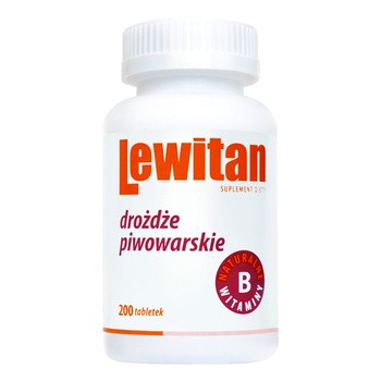 Lewitan, drożdże piwowarskie, tabletki, 200 szt.