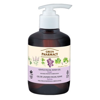 Green Pharmacy, delikatny żel do mycia twarzy z szałwią, 270 ml