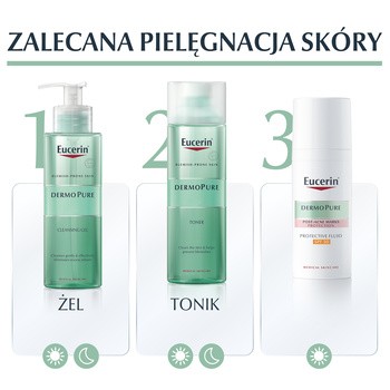 Eucerin DermoPure, żel oczyszczający do twarzy i ciała, skóra z niedoskonałościami, 400 ml