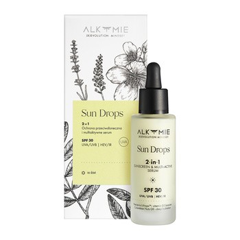 Sun Drops SPF 30, 2 w 1, multiaktywne serum i ochrona przeciwsłoneczna, 30 ml