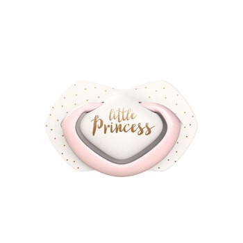 Canpol Babies, smoczek silikonowy, symetryczny, Royal Baby, 6-18 m, pink, 2 szt.
