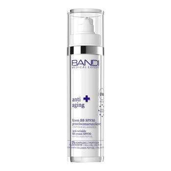 Bandi Medical Expert, krem BB SPF30 przeciwzmarszczkowy z peptydem kolagenowym, 50 ml