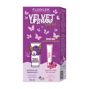 Zestaw Flos-Lek LIP & HAND CARE, wazelina vege do ust pure, 10 g + regenerujący sorbet do rąk, 50 ml