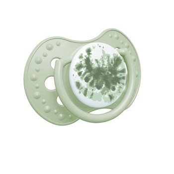 Canpol Lovi, smoczek uspokajający silikonowy dynamiczny, 0-3 m Tie Dye Green, 2 szt.