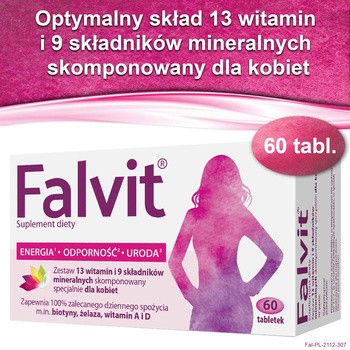 Falvit, tabletki drażowane, 60 szt.