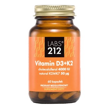 LABS212 Vitamin D3+K2, kapsułki, 60 szt.