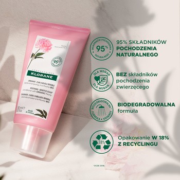Klorane, odżywka z organiczną Piwonią, 150 ml