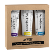 Wegański zestaw odżywek do średniej porowatości, proteinowa zielona herbata + emolientowy irys + nawilżający bez, 3x100 ml