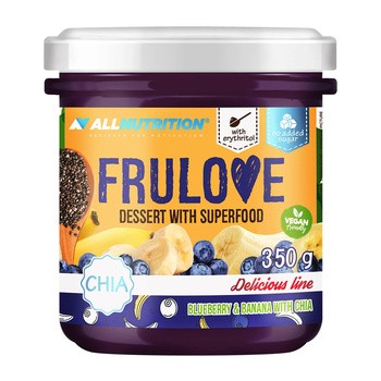 Allnutrition Frulove Dessert With Superfood, deser jagoda i banan z nasionami chia, 350 g