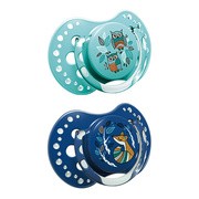 Lovi Folky, silikonowy smoczek dynamiczny, boy, 0-3 m, 2 szt.