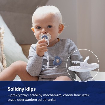 Canpol Lovi, łańcuszek do smoczka Night&Day Boy, 1 szt.