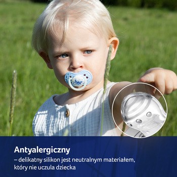 Canpol Lovi, smoczek uspokajający silikonowy dynamiczny, 0-3 m Tie Dye Blue, 2 szt.