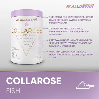 Allnutrition, ALLDEYNN CollaRose Fish,  smak pomarańczowy, proszek, 300 g