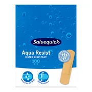 Salvequick Aqua Resist, wodoodporne plastry, małe (16 mm x 56 mm), 100 szt.
