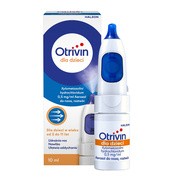 Otrivin dla dzieci, 0,5mg/ml, aerozol do nosa, 10 ml, pompka z boku