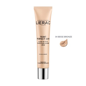 Lierac Teint Perfect Skin, rozświetlający podkład udoskonalający SPF 20, kolor 04, 30 ml