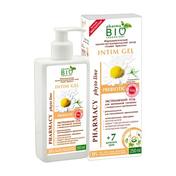 BIO Pharma, wyjątkowo delikatny żel do higieny intymnej z naturalnym prebiotykiem, 250 ml