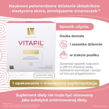 Vitapil Dermo Kolagenowy Lifting, saszetki z proszkiem, 30 szt.