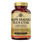 Solgar Wapń Magnez plus Cynk, tabletki, 100 szt.
