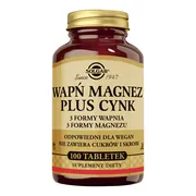 Solgar Wapń Magnez plus Cynk, tabletki, 100 szt.