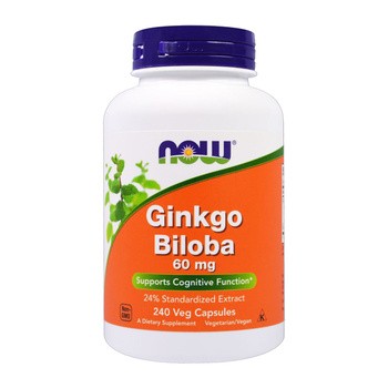 Now Foods Ginkgo Biloba 60 mg, kapsułki, 240 szt.