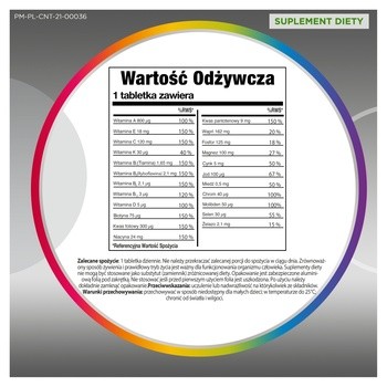 Centrum Silver 50+, witaminy i minerały wspierające zdrowie i samopoczucie, tabletki, 100 szt.