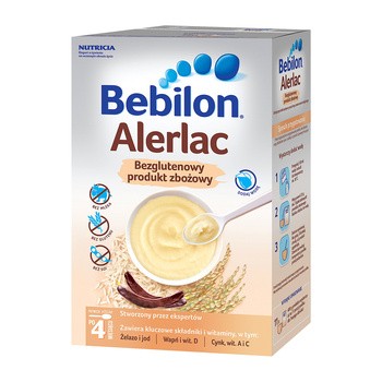 Bebilon Alerlac, kaszka zbożowa, bezglutenowa, 4 m+, 400 g