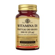 Solgar Witamina D3 1000 IU, pastylki do ssania, 100 szt.