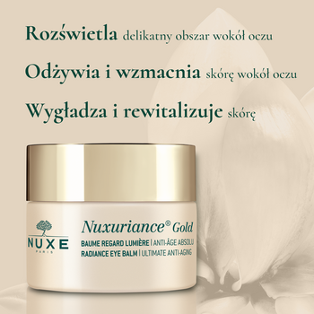 Nuxe Nuxuriance Gold, rozświetlający balsam pod oczy, 15 ml