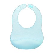 Babyono, silikonowy śliniak ultracienki, niebieski, 1 szt.