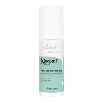 Nacomi Next LVL Adios Acne, przeciwtrądzikowy tonik do twarzy, 100 ml