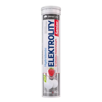 Hydratonic Elektrolity Senior, tabletki musujące, smak malinowy, 20 szt.