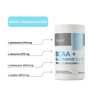 OstroVit BCAA + Glutamine 5500, kapsułki, 300 szt.
